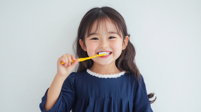 歯みがきを習慣化する子ども