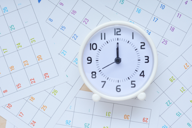 リテーナーの装着時間と装着期間のイメージ