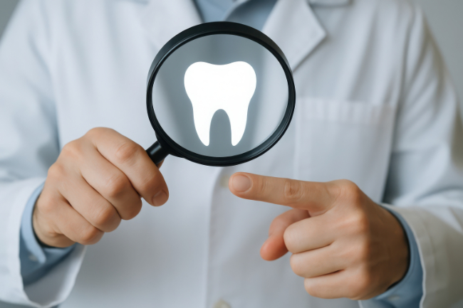 マウスピース矯正で対応できない歯並びを確認するイメージ