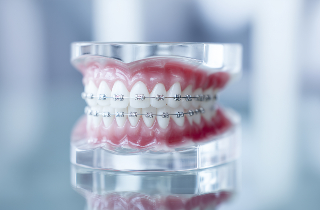 ワイヤー矯正の模型