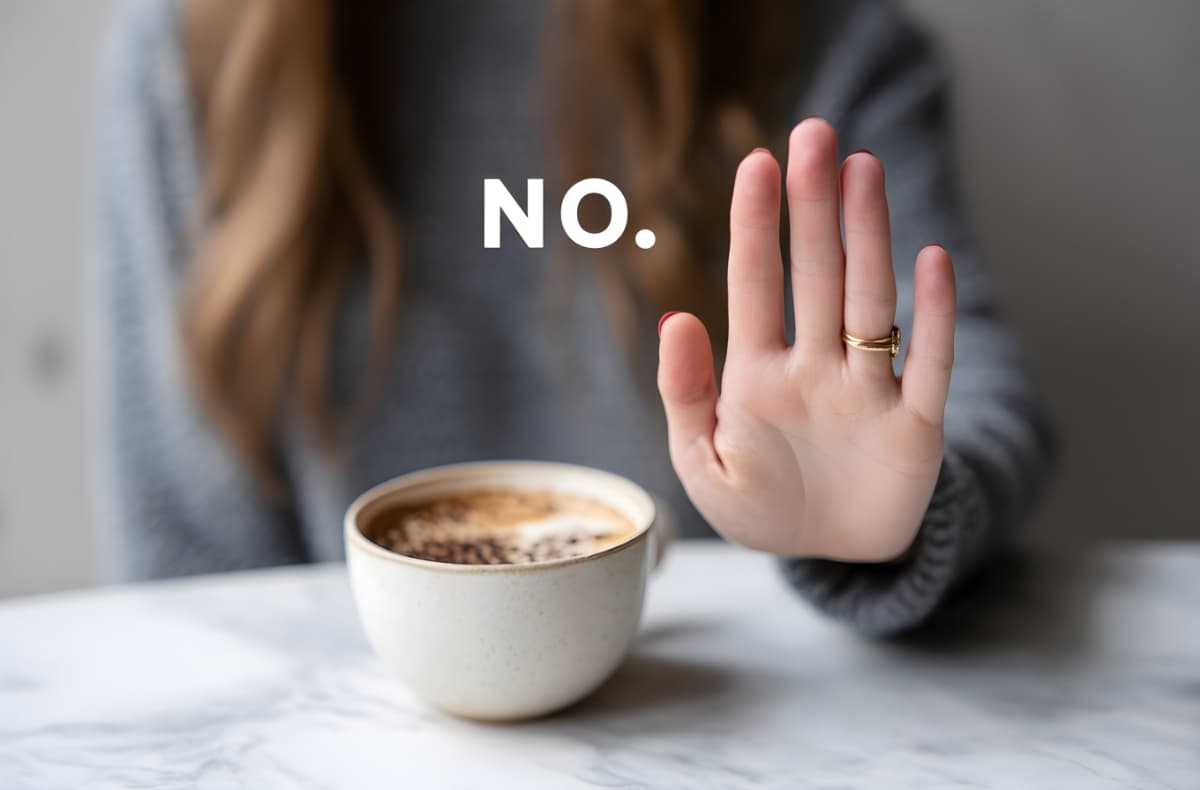 着色しやすいコーヒーを控えてホワイトニングを長持ちさせる女性